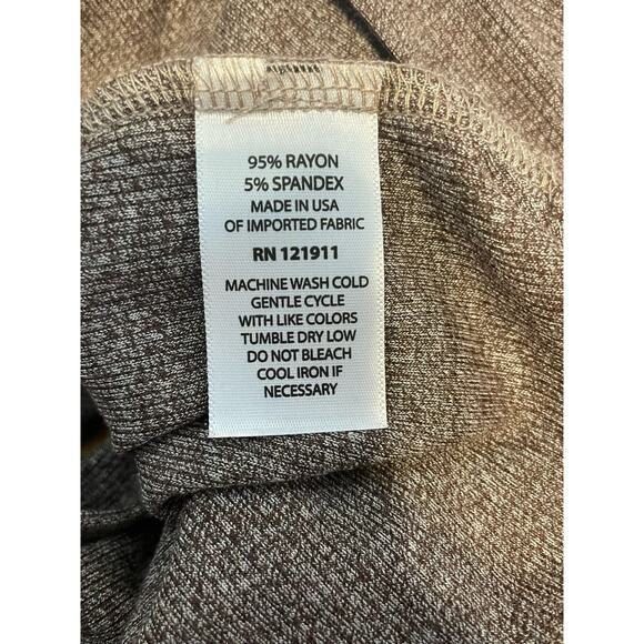 Revolve LNA Maxi Dress 2X Brown Stretch Knit Side Slit Bodycon Minimalist NWT - Picture 7 of 7